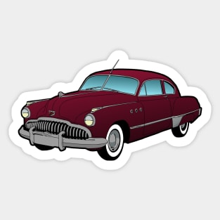 1949 maroon Buick Sticker